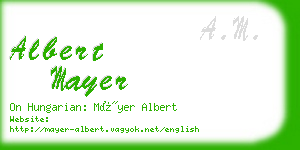 albert mayer business card